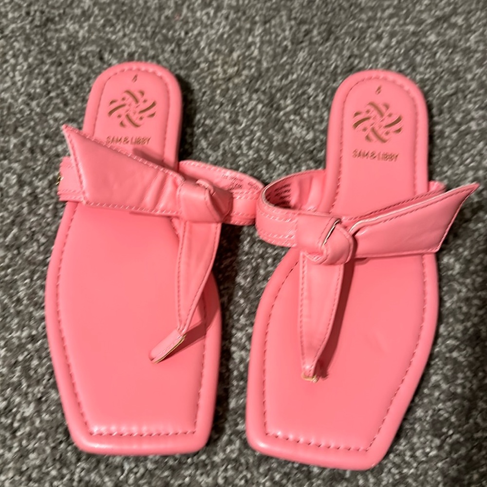 Sam & Libby hot pink bow sandal